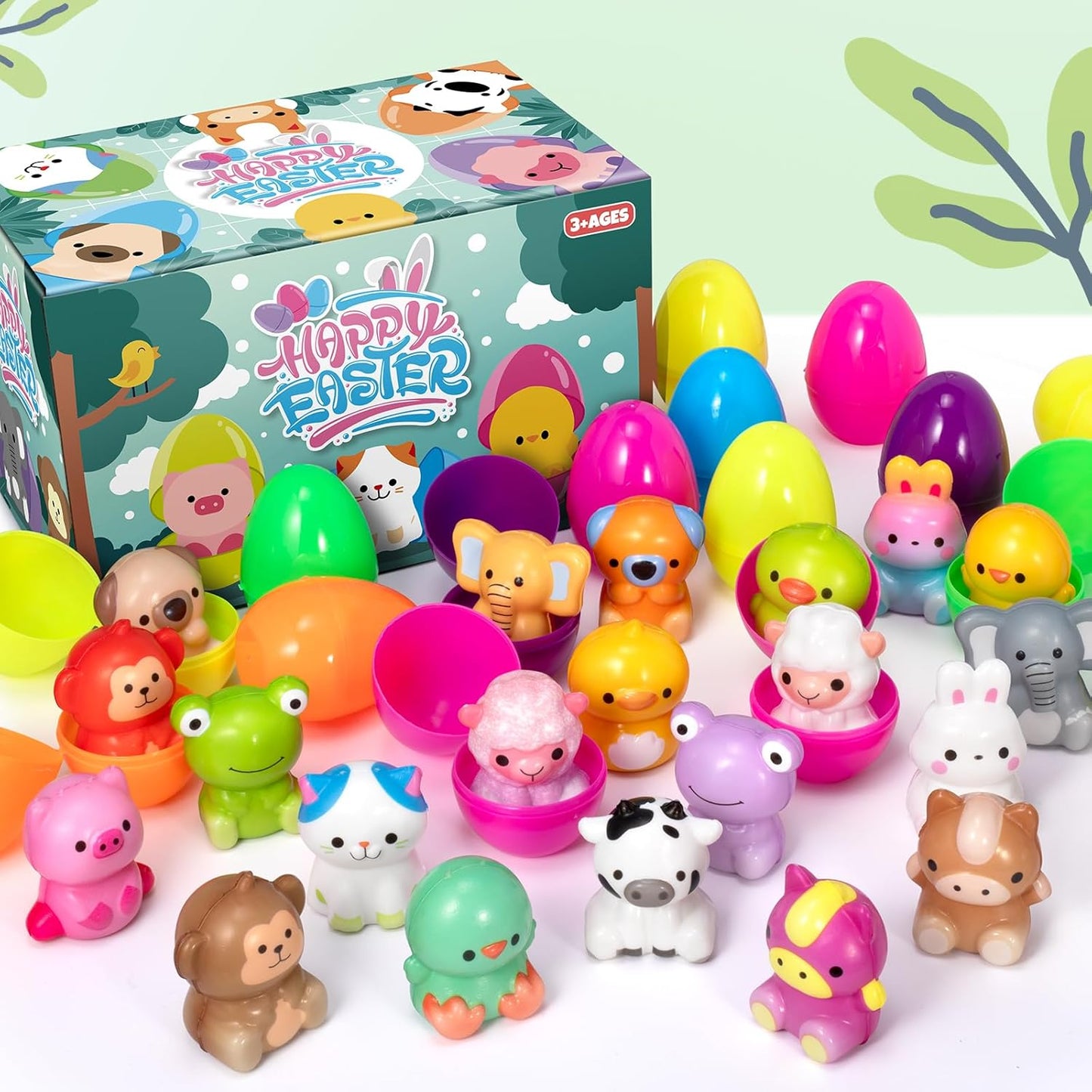 🔥LAST DAY SALE 50% OFF🔥24 PCS Easter Eggs Prefilled Slow Rising Squishy Toys