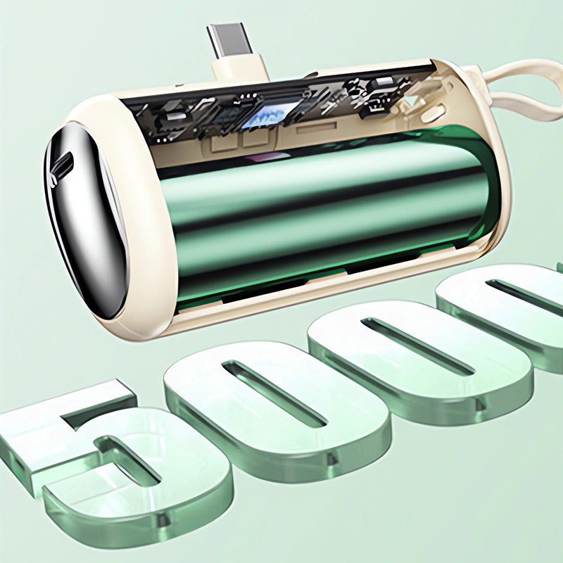 🔥2025 HOT SALE🔥 Portable Charger with Built-In Cables 5000mAh Power Bank Fast Charging