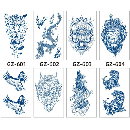 8 Sheets Semi-Permanent Tattoo Half Arm (18*11CM)