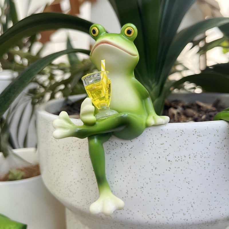 🎁Gift Idea Hot Sale 60% OFF🐸 Frog Flower Pot Hanger Ornament🍷