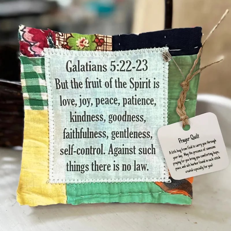 💜✝️Best Encouraged And Blessed Gift-Prayer Quilt With Cross Inside