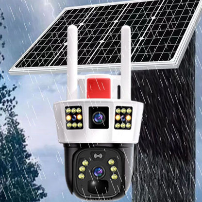 🔥360° Smart Solar Surveillance Camera with Three-screen Monitoring✨