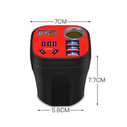 🚗Car mounted cup type inverter converter QC charger（50%）🔥