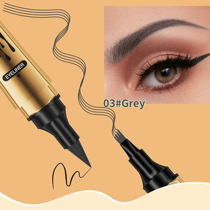2-in-1 Waterproof Magic 4-fork Eyebrow Pen & Eyeliner