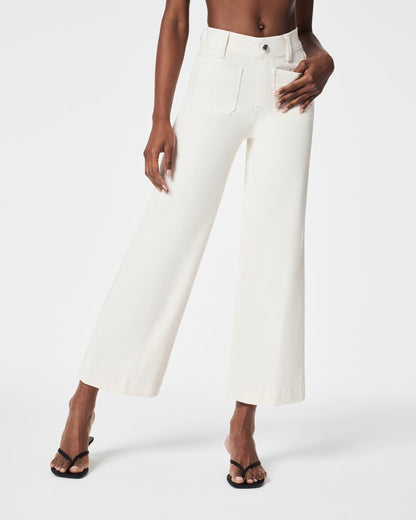 🍂Tummy Control Cropped Wide-Leg Jeans👖