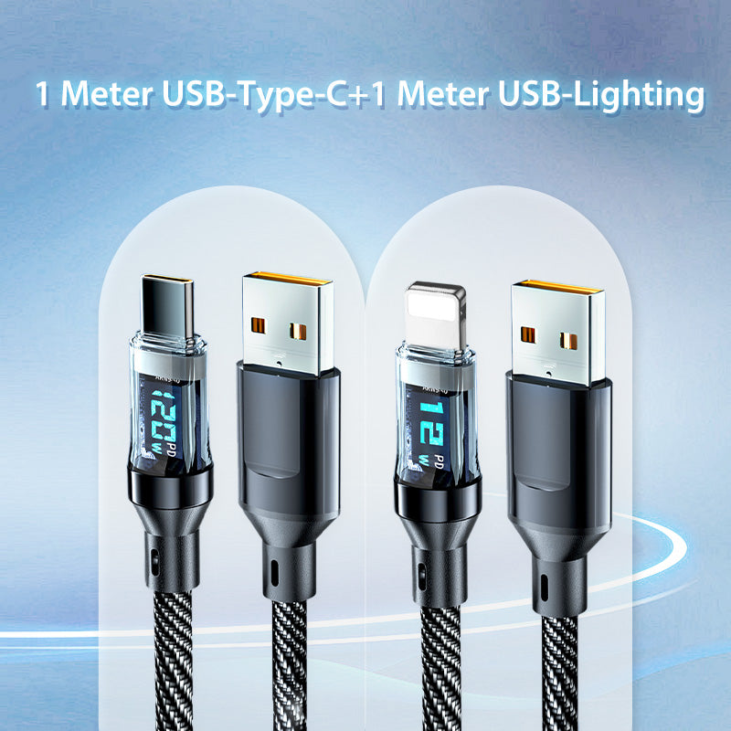 ⚡120W⚡ Fast Charging Data Cable with Display