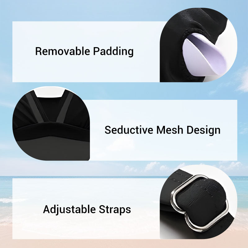 🏖️ Summer Sale 54% OFF🏝️Sexy Mesh Tummy Control Swimsuit
