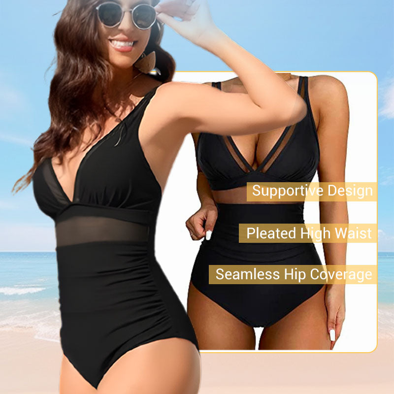 🏖️ Summer Sale 54% OFF🏝️Sexy Mesh Tummy Control Swimsuit