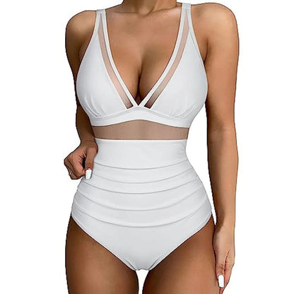 🏖️ Summer Sale 54% OFF🏝️Sexy Mesh Tummy Control Swimsuit