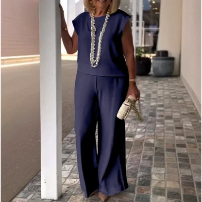 Hot sale 65%OFF🔥Women's Crew Neck Sleeveless Top and Pants Set
