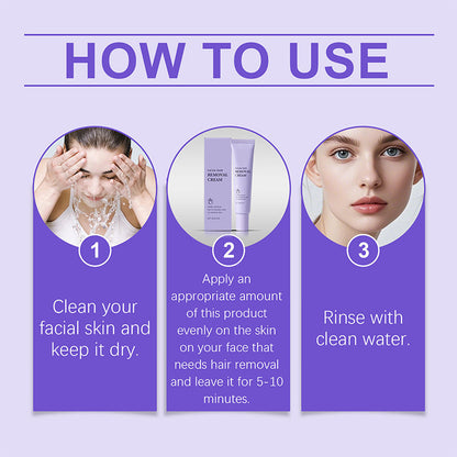 💗Last Day Special Price £2.8🔥Buy 3 Get 2 Free（5pcs）🔥Gentle and Painless Facial Hair Removal Cream