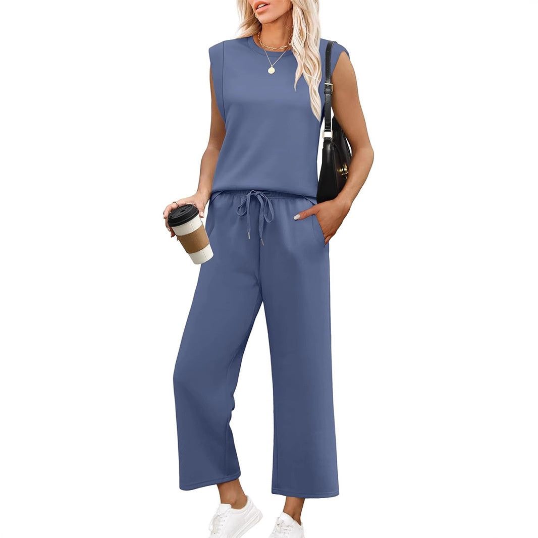 💕Hot Sale  60% OFF🔥New Women's  Sleeveless Top & Wide-Leg Pants Set