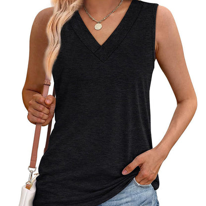 🌹Limited Sale 50% OFF👚Women's Casual V-Neck Loose Fit Tank Top
