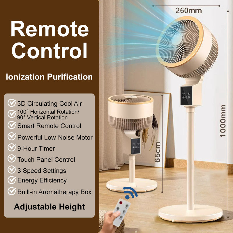 🎁Multi-function Remote Control Smart Fan（Prevent your child from catching a cold by blowing the air conditioner, this fan will help you out）