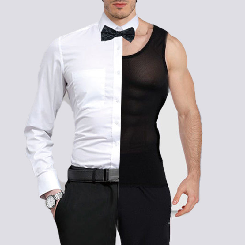 🔥New Hot Selling❤️‍🔥Men's Slimming Mesh Waist-Cinching Vest