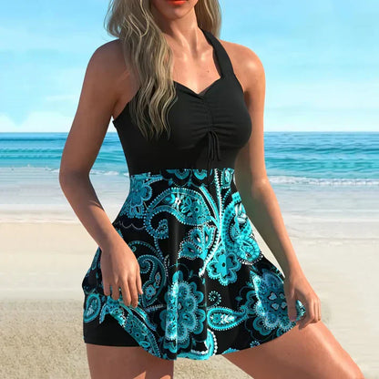 💃Final Hours Flash Sale ￡13.99!!✨Strap Top & Fitted Swim Shorts Separable Swimsuit 