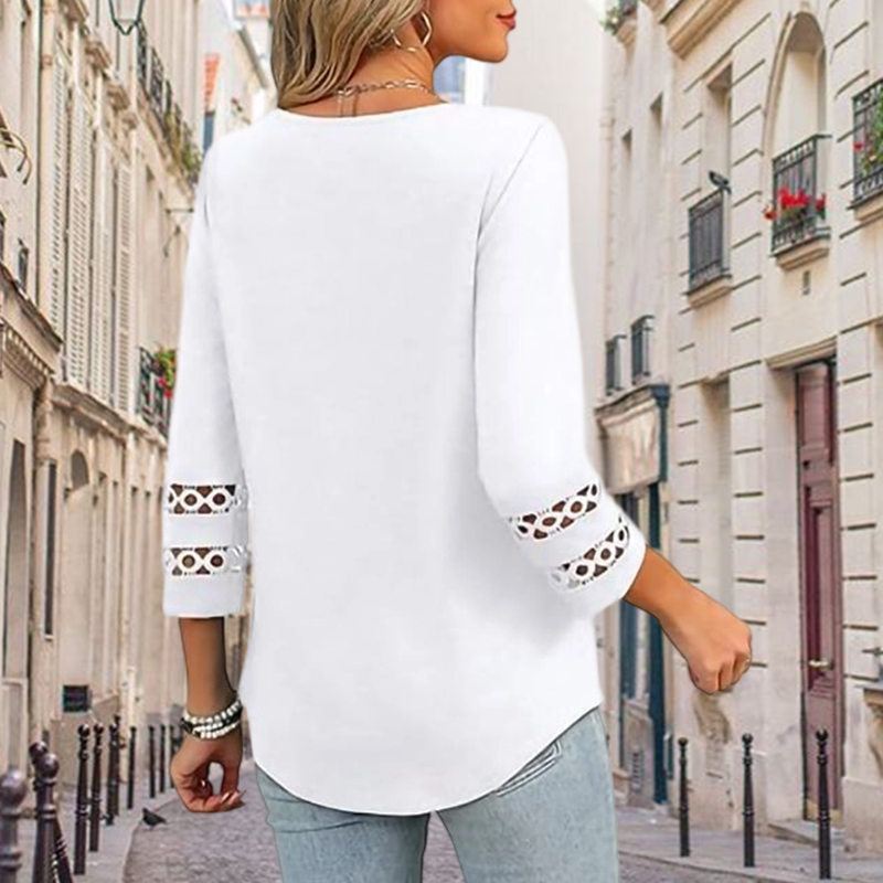 💥Last Day Special Sale 49% OFF💝2025 New Womens 3/4 Length Sleeve Tops Trendy V Neck T Shirts