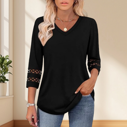 💥Last Day Special Sale 49% OFF💝2025 New Womens 3/4 Length Sleeve Tops Trendy V Neck T Shirts