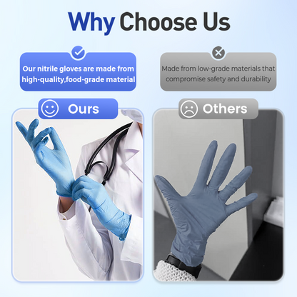 🔥Hot Sale 50% OFF⏳100PCS Food-Grade Disposable Nitrile Gloves
