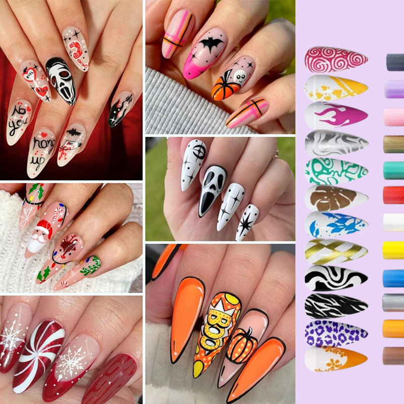 12 Colors Nail Art Pens Set