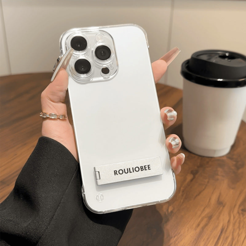 Transparent Frameless Phone Case with Stand for iPhone