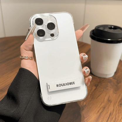Transparent Frameless Phone Case with Stand for iPhone