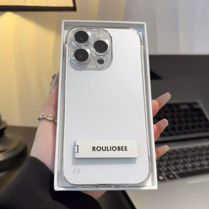 Transparent Frameless Phone Case with Stand for iPhone