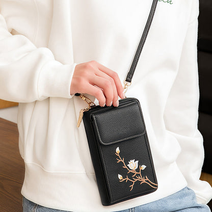 Embroidery Floral Mini Retro Crossbody Bag