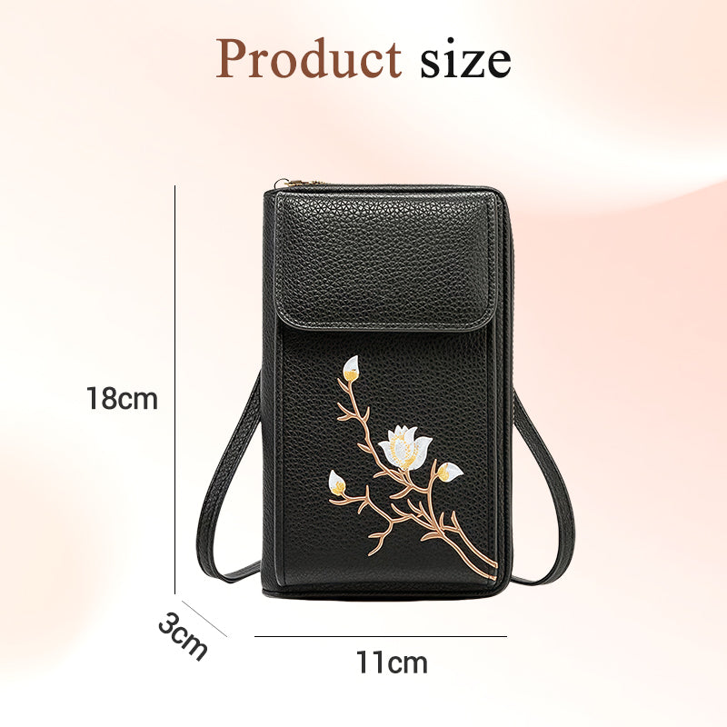Embroidery Floral Mini Retro Crossbody Bag