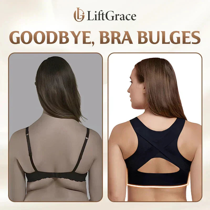 💖Front Closure Cross-Back Wireless Posture Bra✨