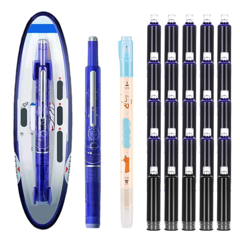 Quick-Dry Retractable Fountain Pen