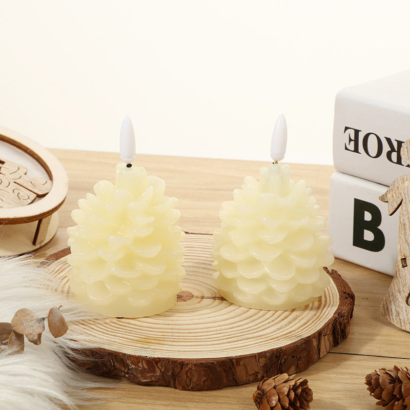 🔥HOT SALE 49% OFF -🎄Flameless LED Pine Cone Candles for Holiday Decor