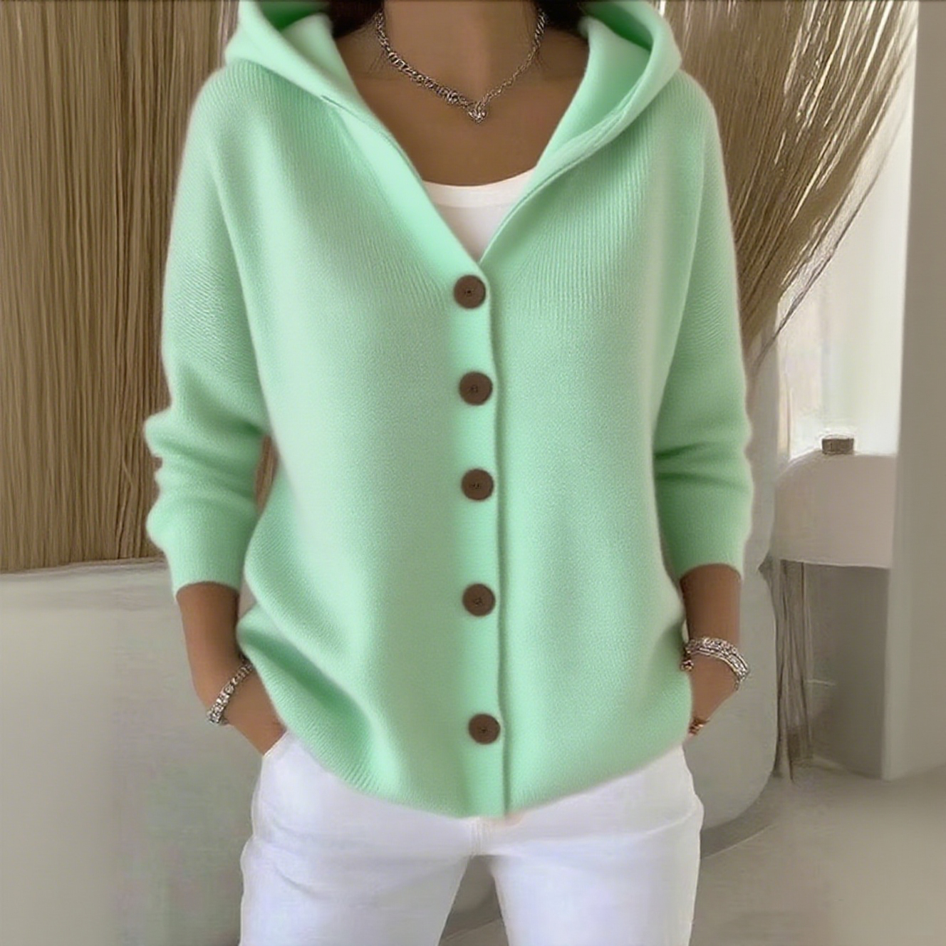 🎉This week's Special Sales - 50% OFF✨Women Cotton Plain Long Sleeve Comfy Casual Cardigan