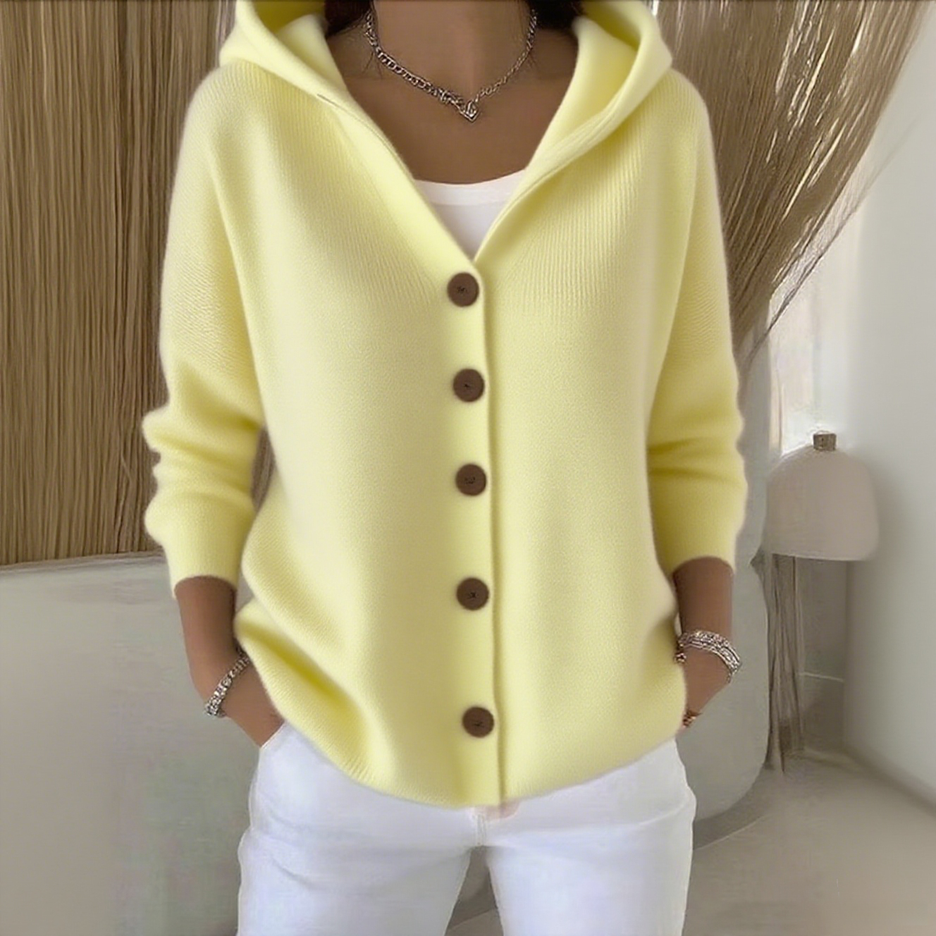 🎉This week's Special Sales - 50% OFF✨Women Cotton Plain Long Sleeve Comfy Casual Cardigan