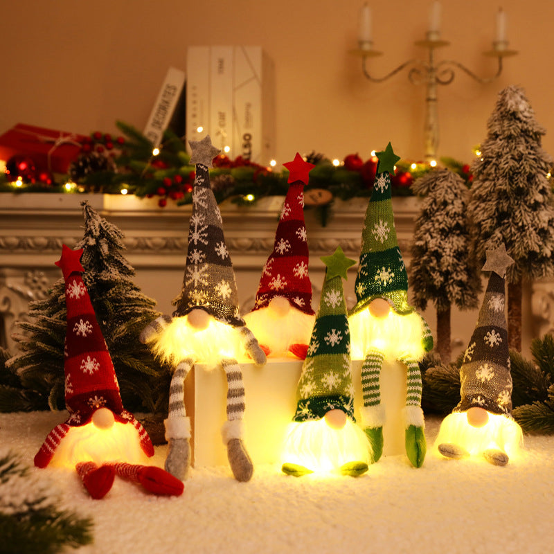 Mega Sale 60% OFF🥳 Faceless Christmas Gnome Doll Lights Hanging Ornament