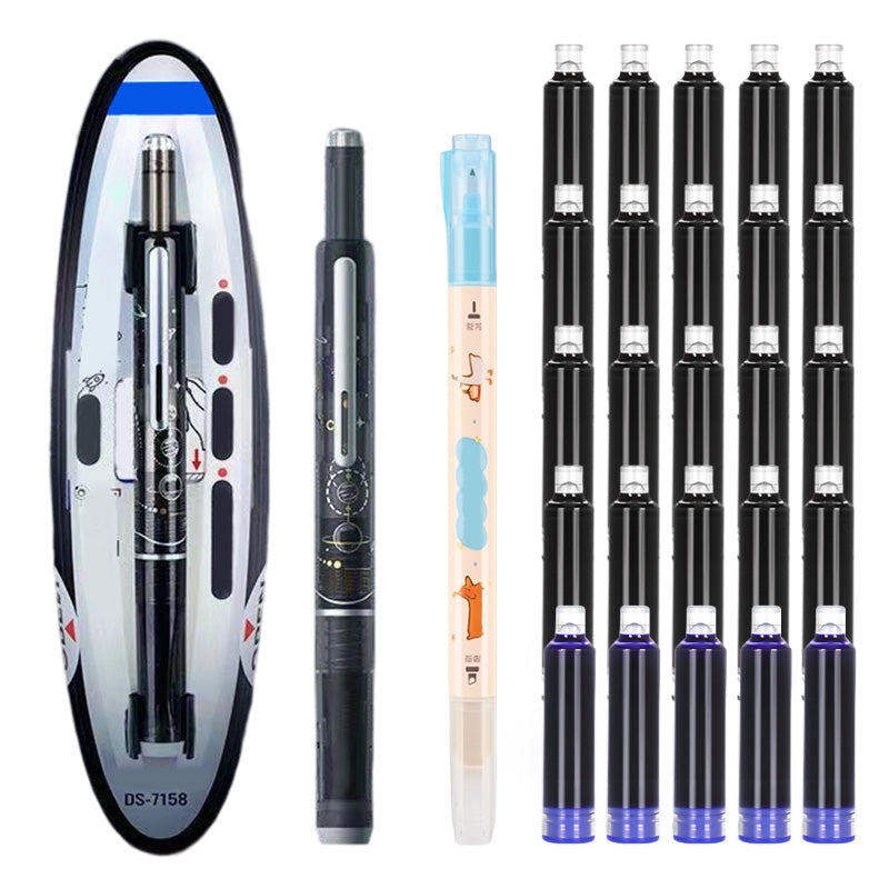 Quick-Dry Retractable Fountain Pen