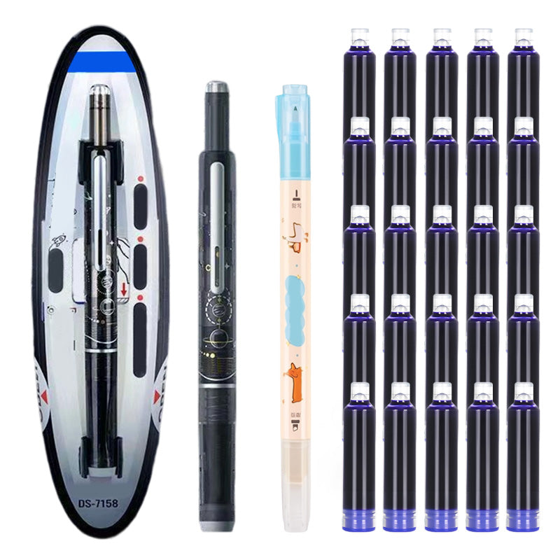 Quick-Dry Retractable Fountain Pen