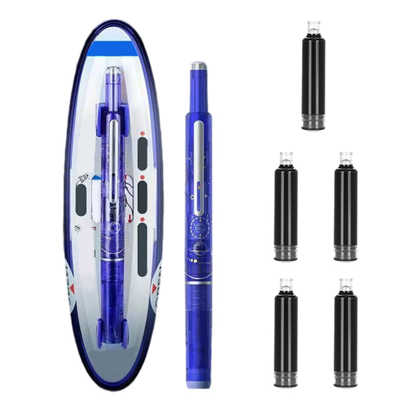Quick-Dry Retractable Fountain Pen