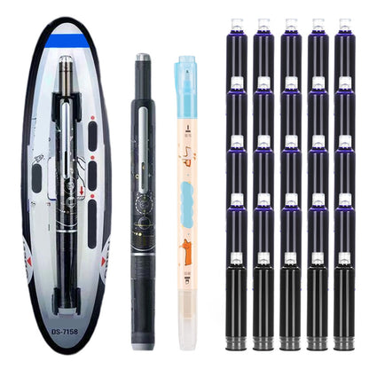 Quick-Dry Retractable Fountain Pen