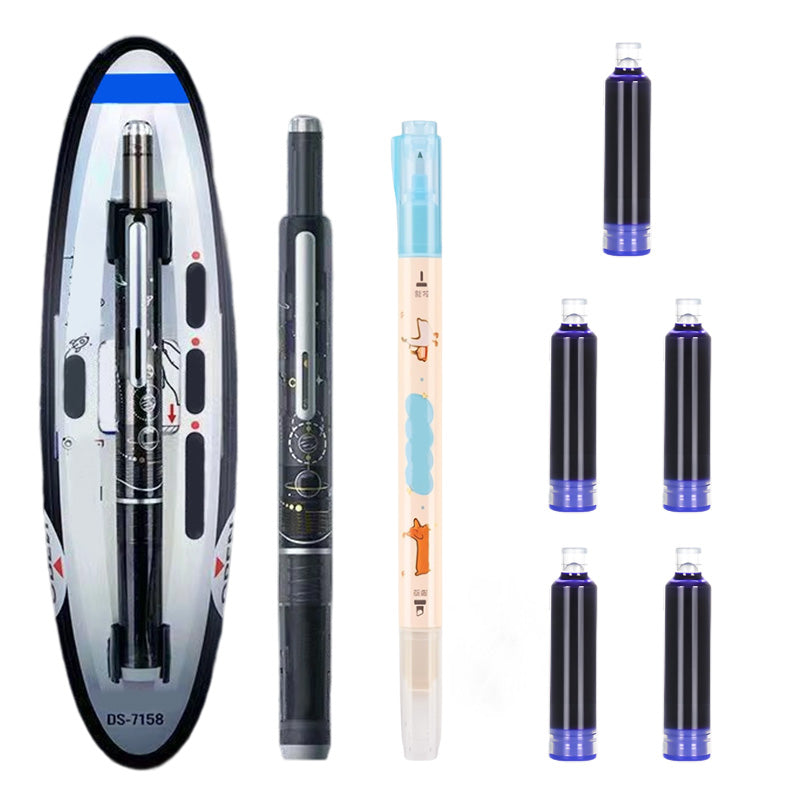 Quick-Dry Retractable Fountain Pen
