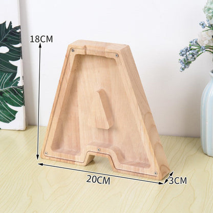 Wooden Letters Coin Bank