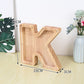 Wooden Letters Coin Bank
