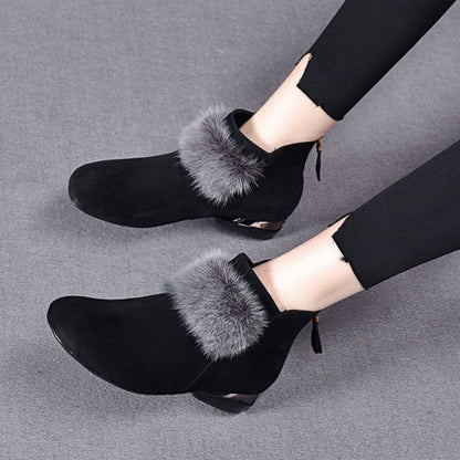 🎉Perfect Gift🎁Winter Women's Elegant Chunky Furry Ankle