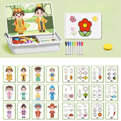🔥Limited Sale 77%OFF🔥Magnetic Face make over Puzzle: Double-Sided Travel Game