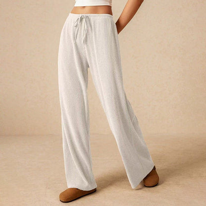 Women’s Casual Soft Wide-Leg Pants With Drawstring