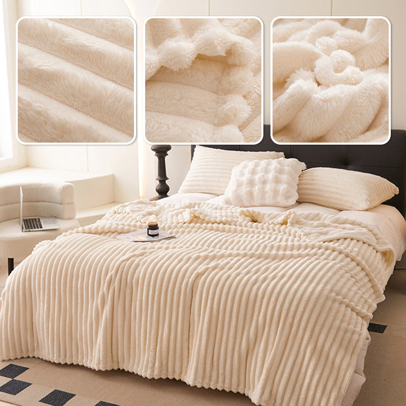 ⏳LAST DAY SPECIAL PRICE: ￡11.99!!🎁Super Soft Fur Ribbed Fleece Throw Blanket⛄🔥