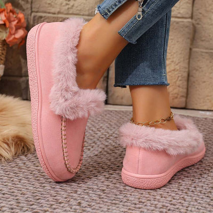 Fuzzy Closed Back Slippers for Women