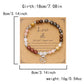12 Zodiac Stone Beaded Bracelet with Astrological Sign Charm
