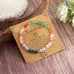 12 Zodiac Stone Beaded Bracelet with Astrological Sign Charm