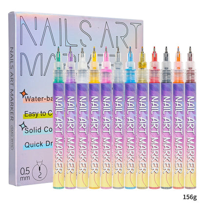 🎨12 Colors Nail Art Pens Set